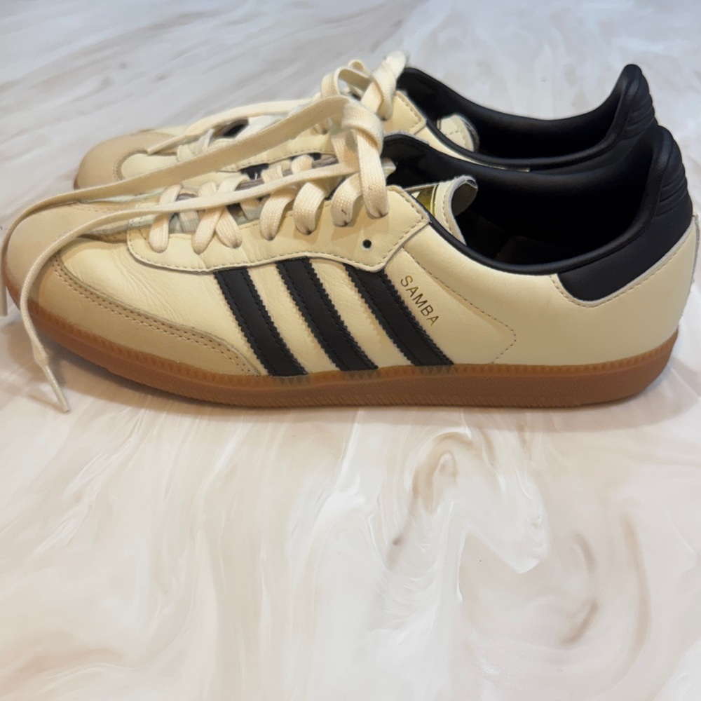 Adidas Samba Beige/off white and Black Shoes